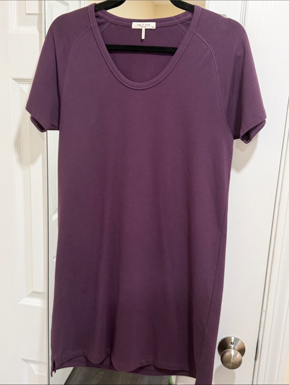 Rag & Bone Purple Scoop Neck Tee Dress - Size S